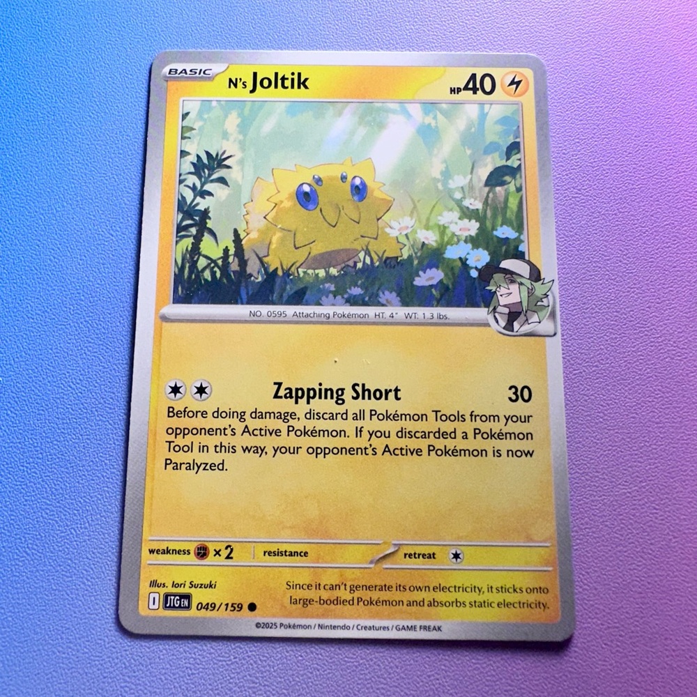 n’s joltik - 049/159 (common) — pokemon: journey together